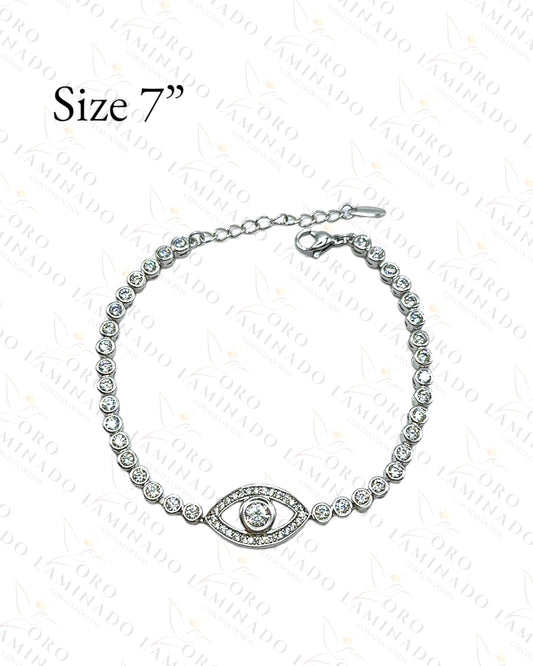 High Quality Silver Eye Bracelet Y448