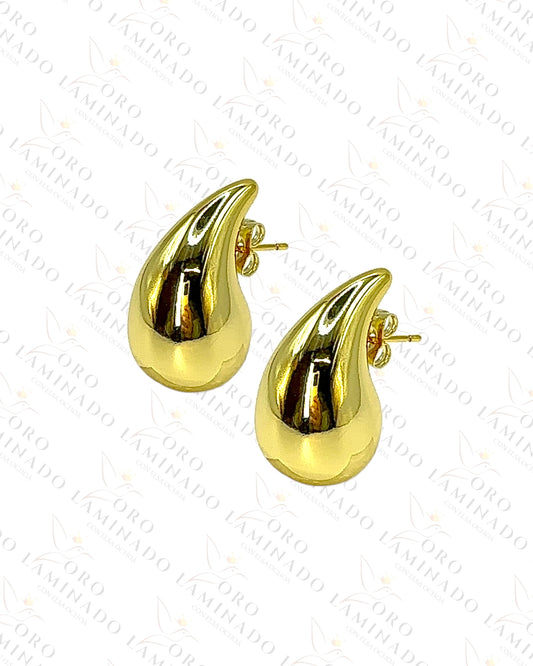 High Quality Gold Teardrop Earrings Y453