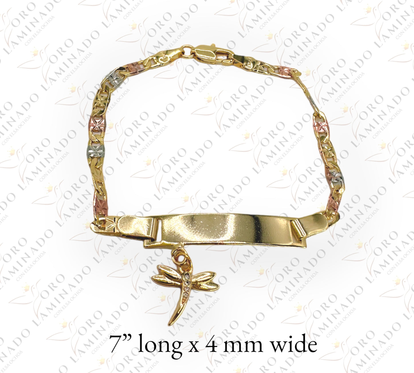 Tricolor Dragonfly Plaque Bracelet G241