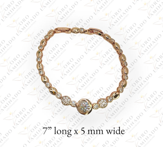 Rose gold bracelet with brilliant stone G270