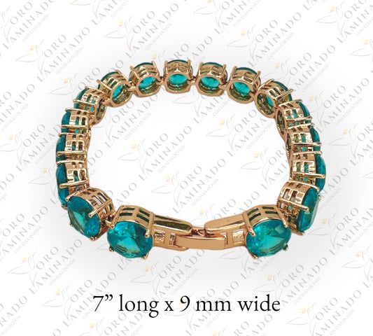 High Quality Bracelet with light blue stones G273