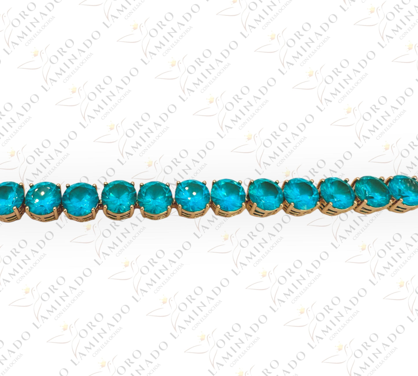 High Quality Bracelet with light blue stones G273