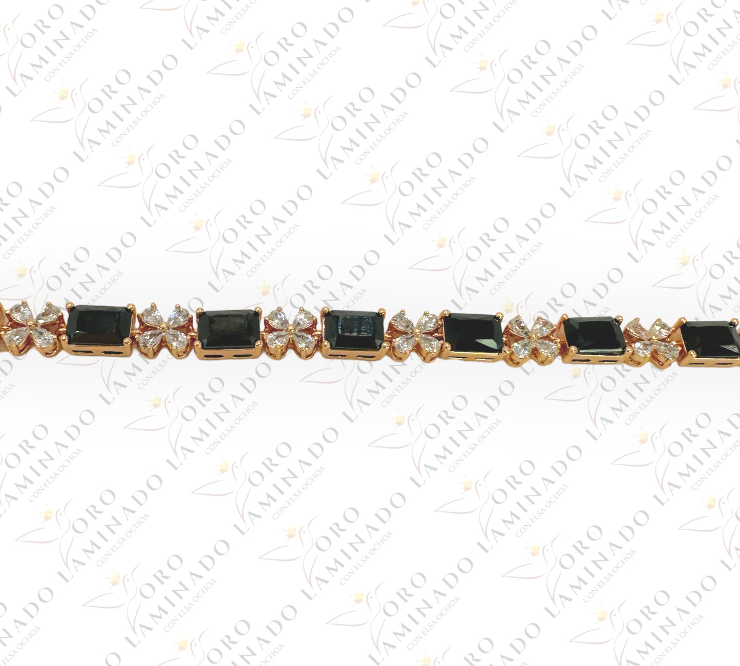 High Quality Bracelet with black stones G274