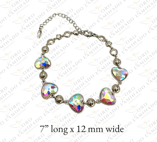 Silver heart bracelet G280