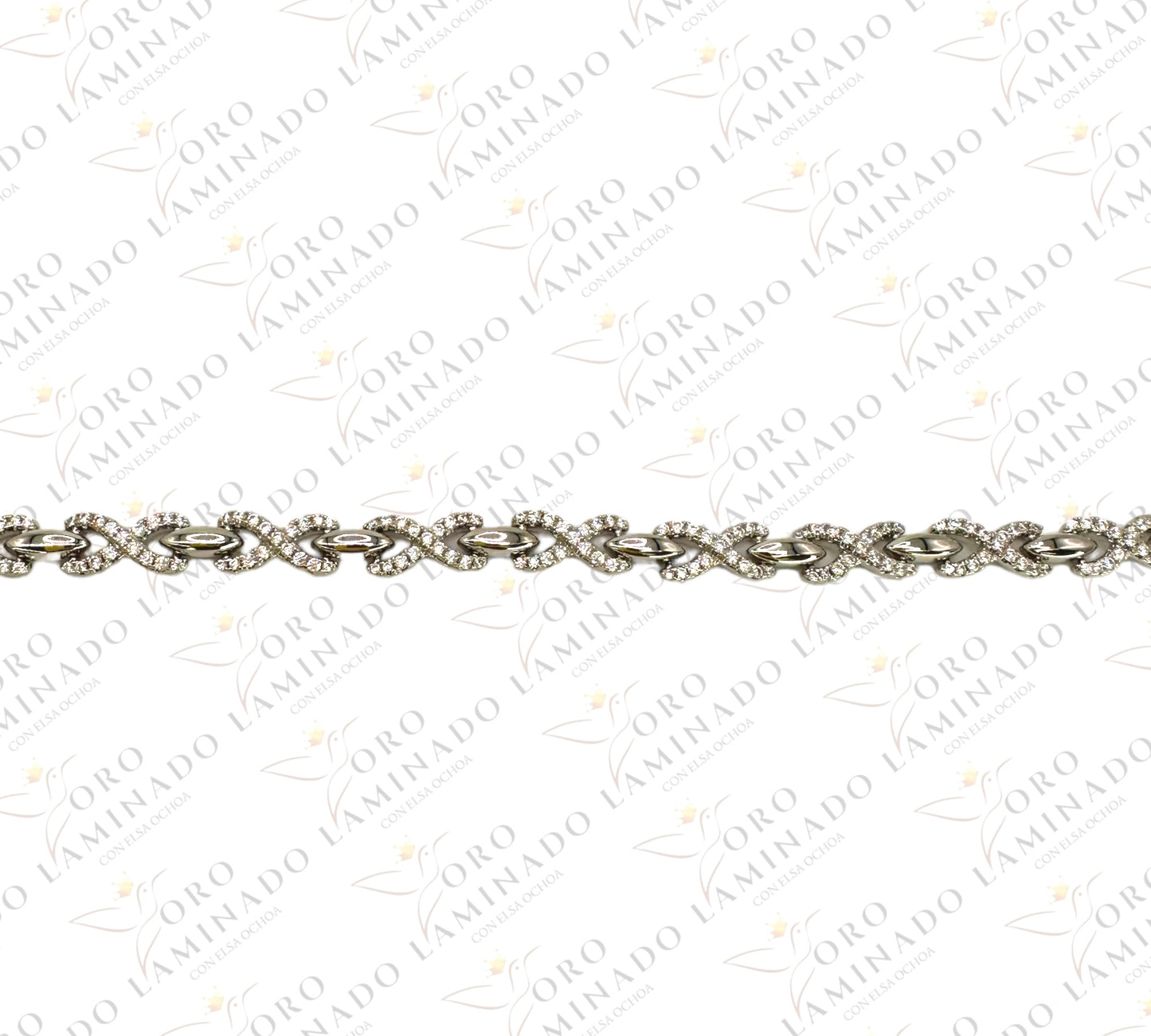 Silver Pave infinity bracelet G281