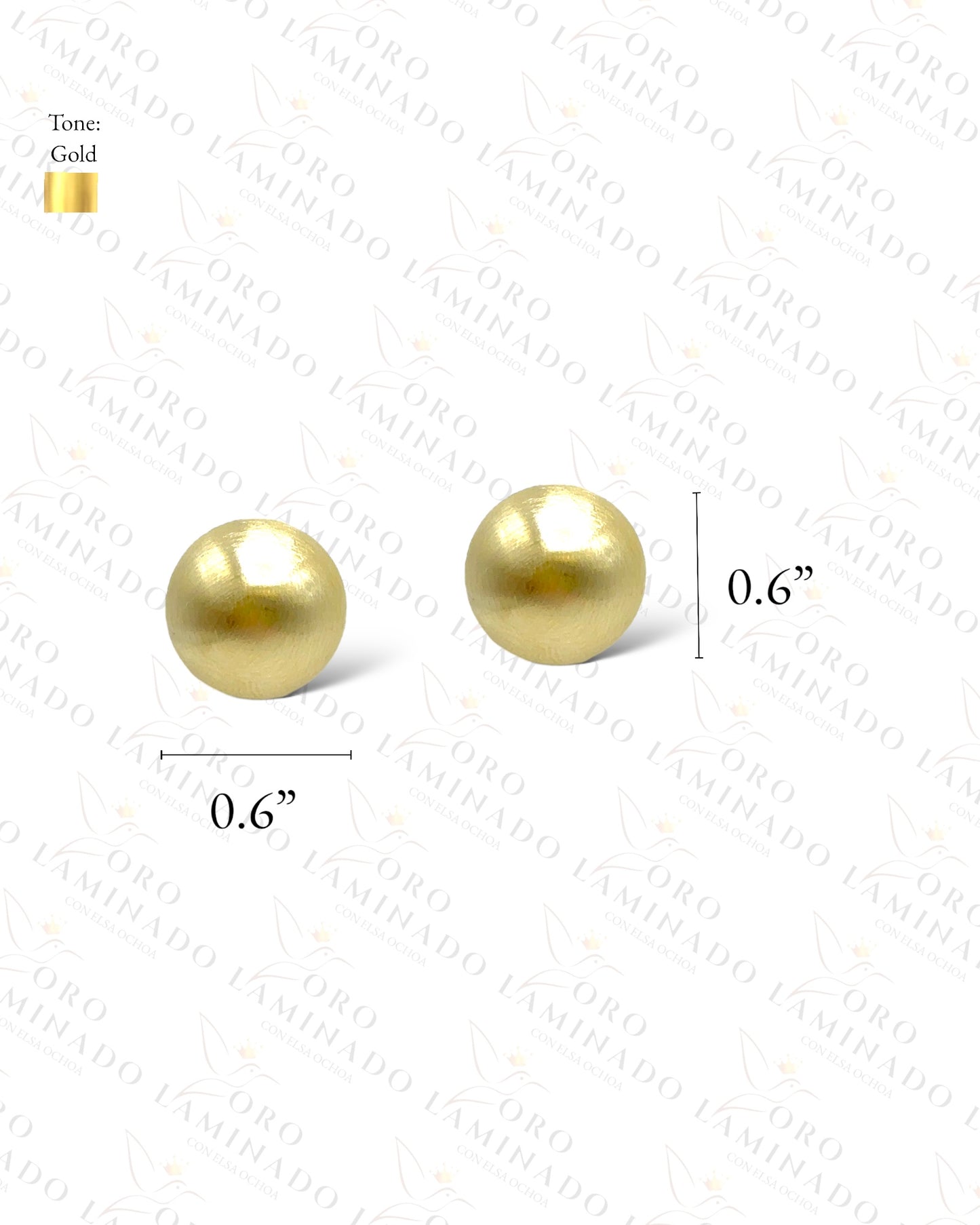 High Quality Gold Sphere Earrings C199