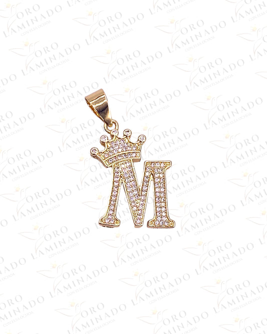 Letter M Crown Pendant Y21