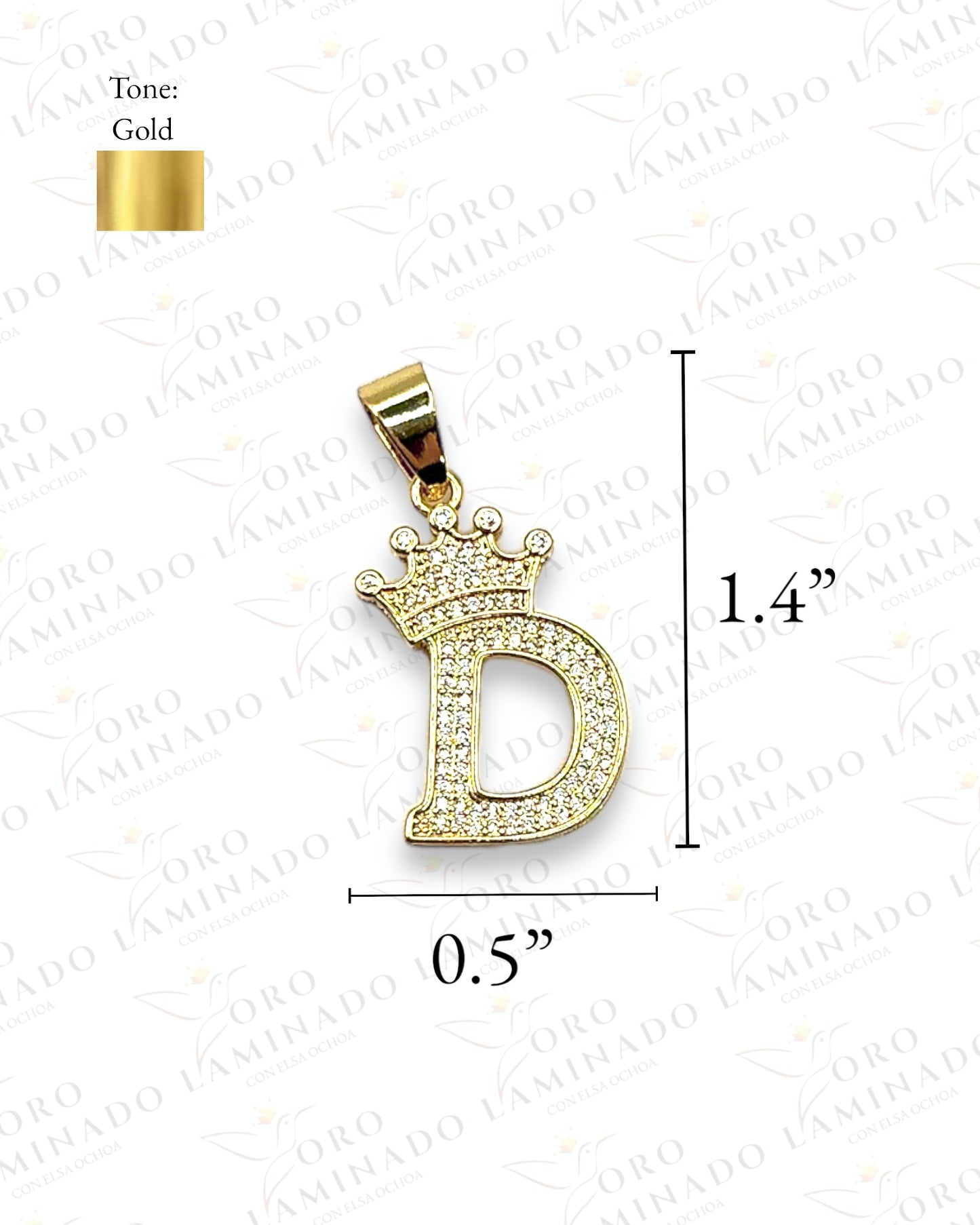 Letter D Crown Pendant Y120