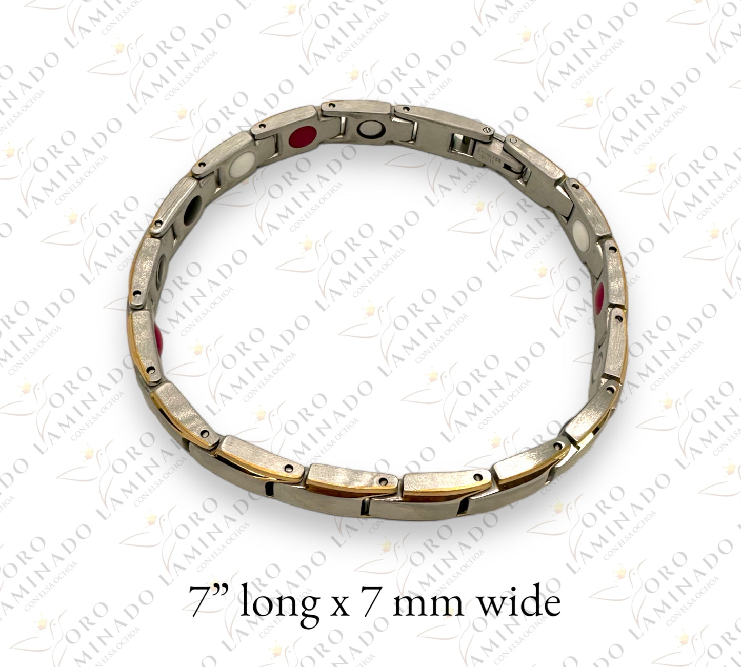 Silver and gold bracelet G342