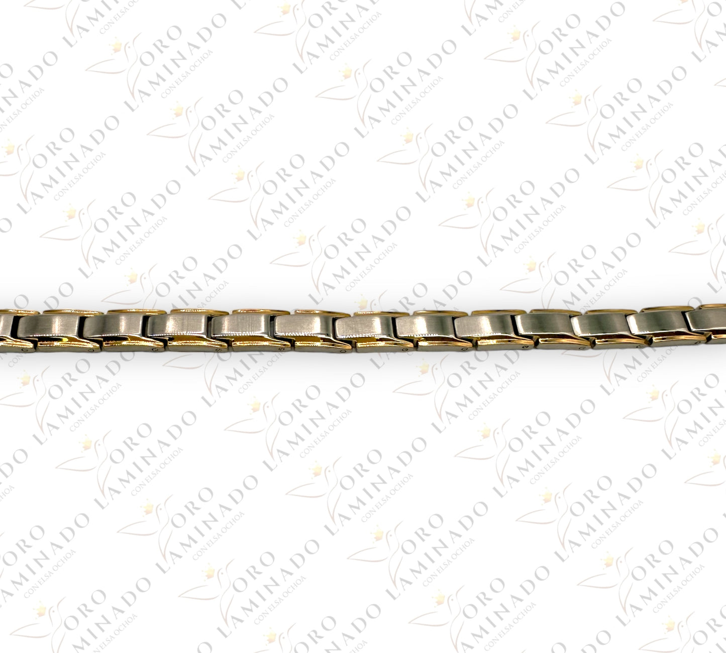 Silver and gold bracelet G342