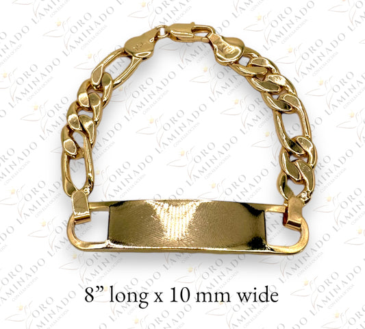 Figaro bracelet with plate G345