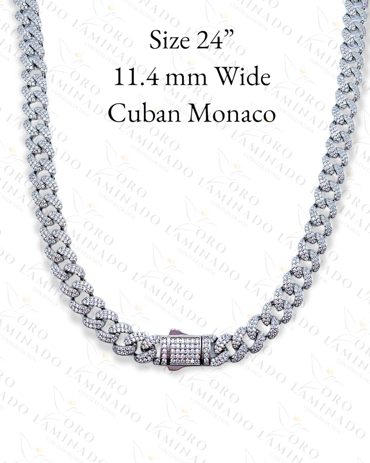 Silver Monaco Chain Size 24"  C44