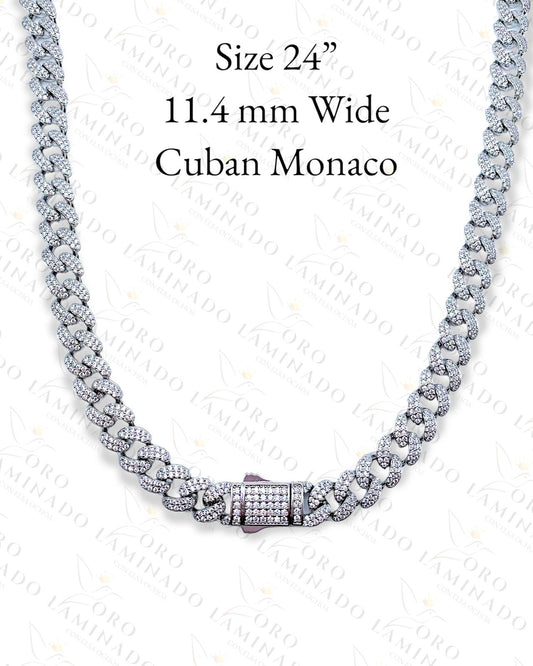 Silver Monaco Chain Size 24"  C44