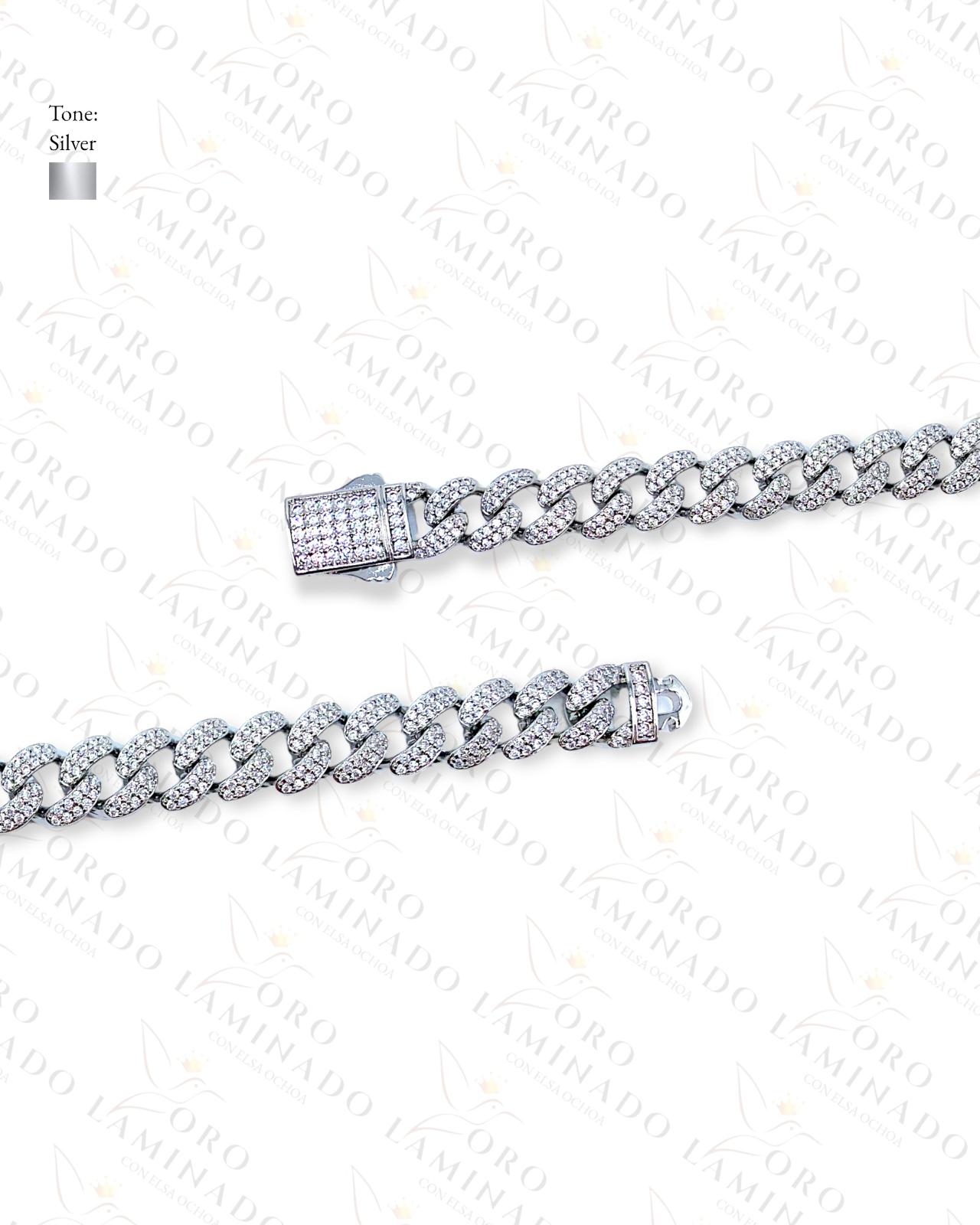 Silver Monaco Chain Size 24"  C44