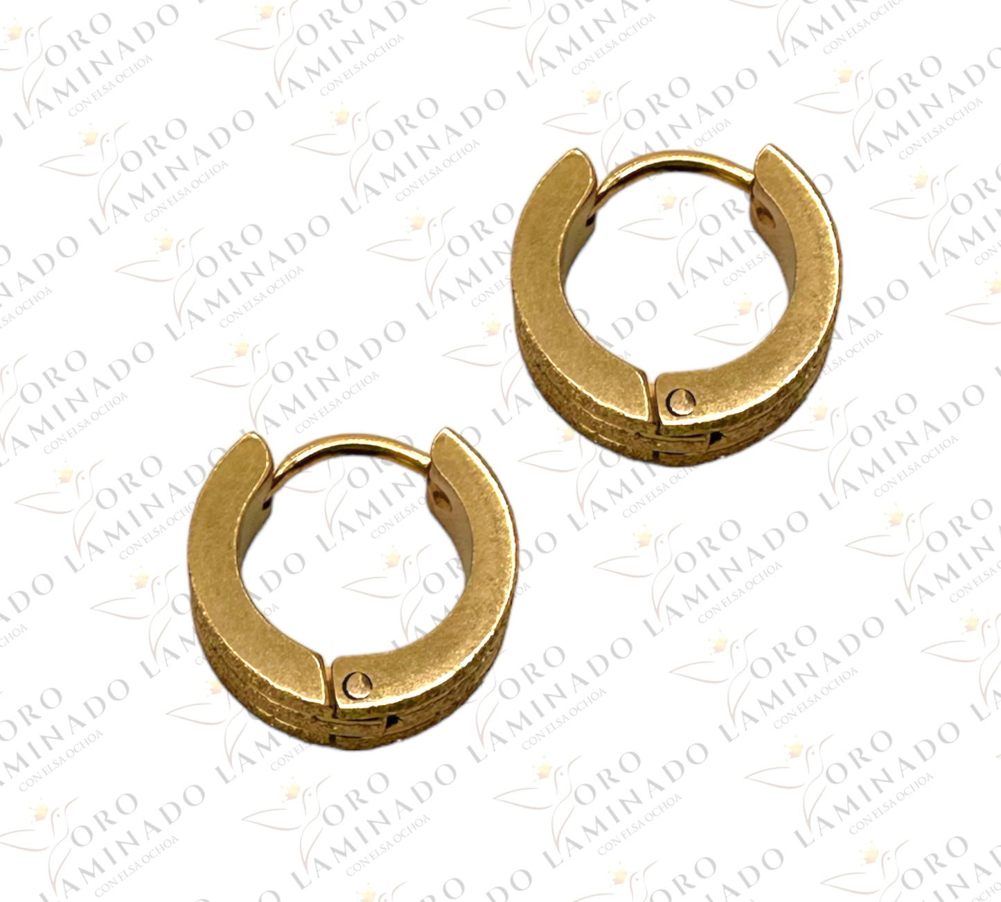 Golden earrings for men C5