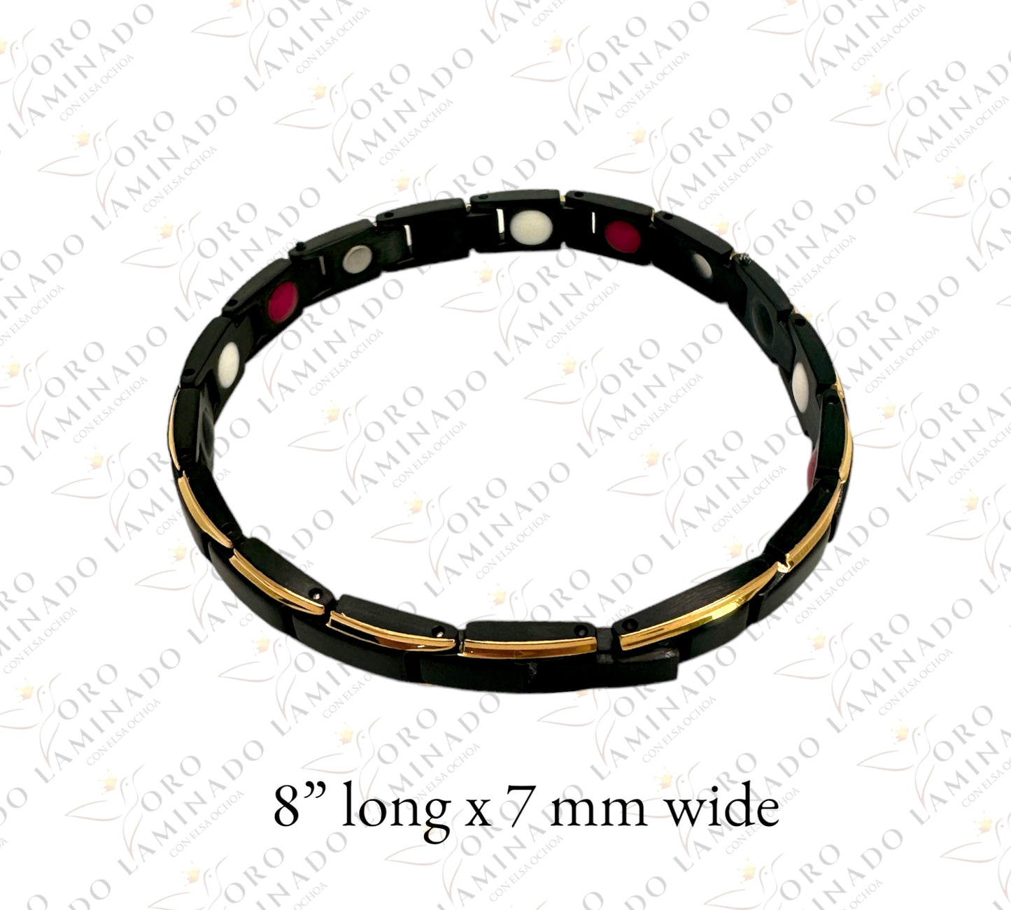 Black bracelet with gold C21