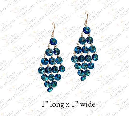 Earrings with blue stones R351