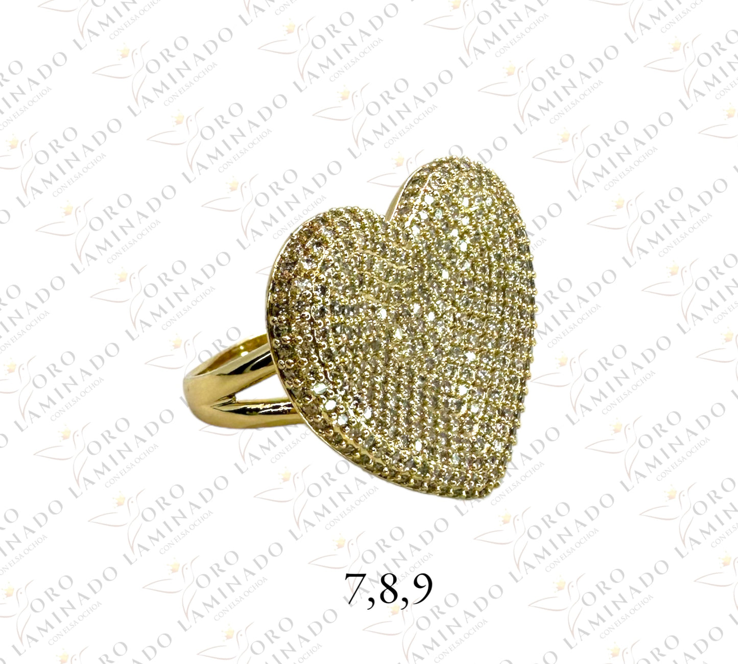 Heart ring with stones G9