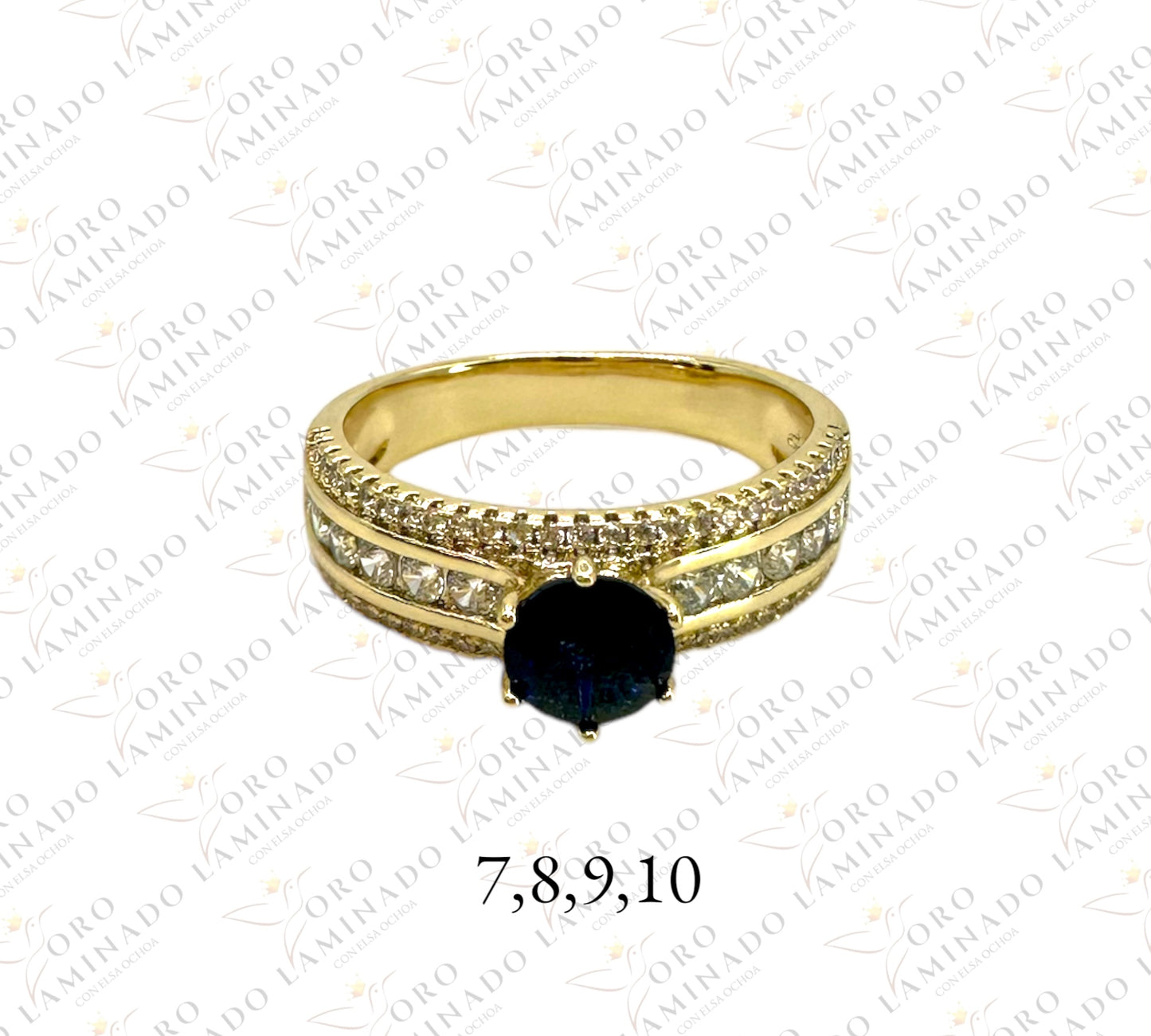 Ring with blue stone C35