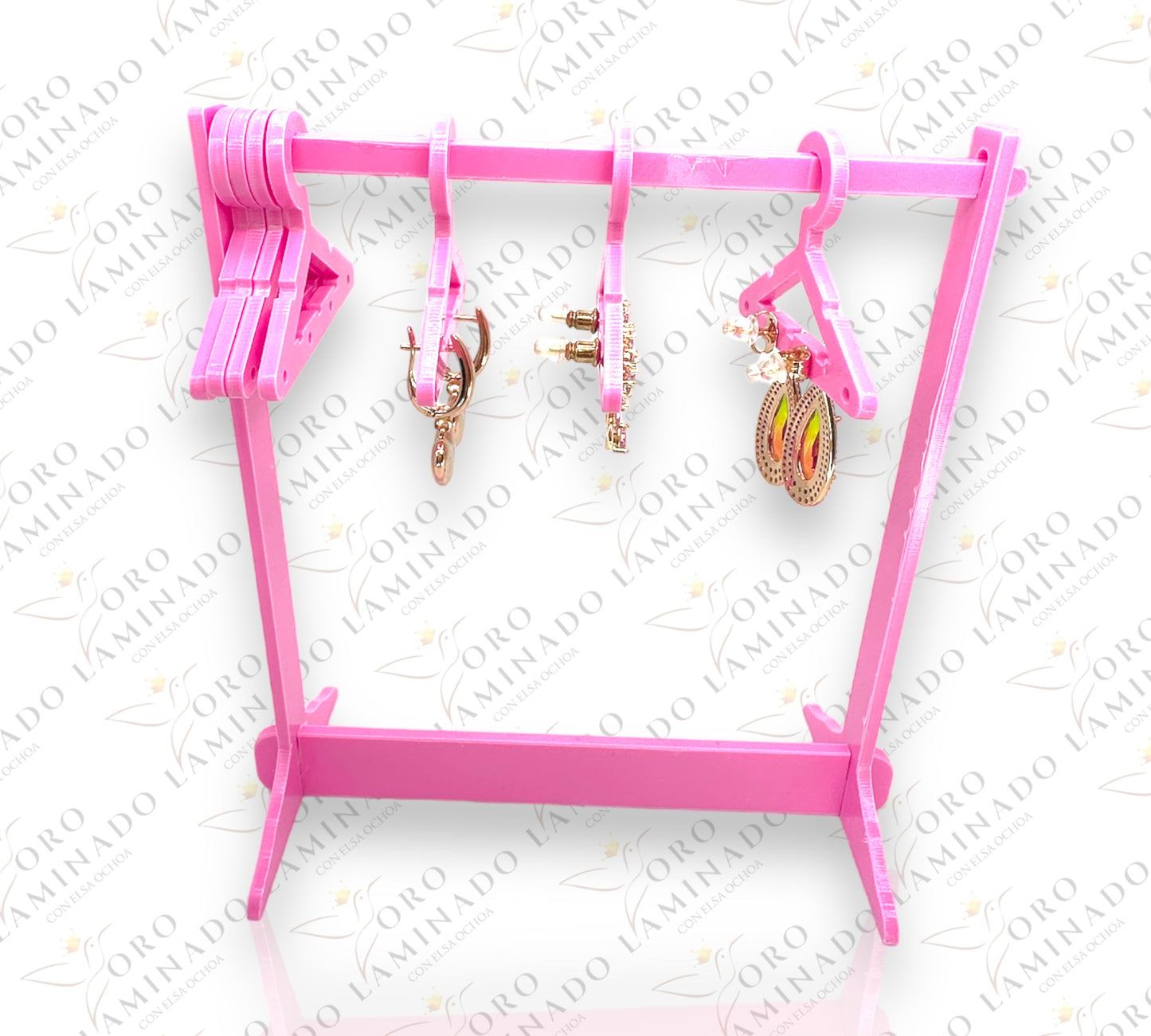 Pink earring display hanger style C76