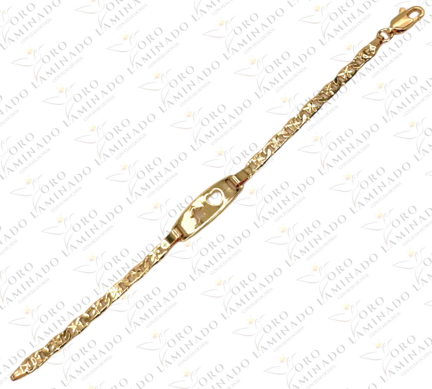 Golden star and heart kid’s bracelet C56