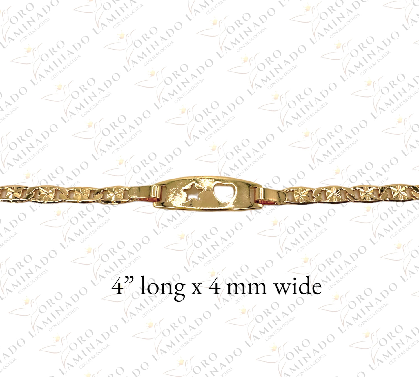 Golden star and heart kid’s bracelet C56