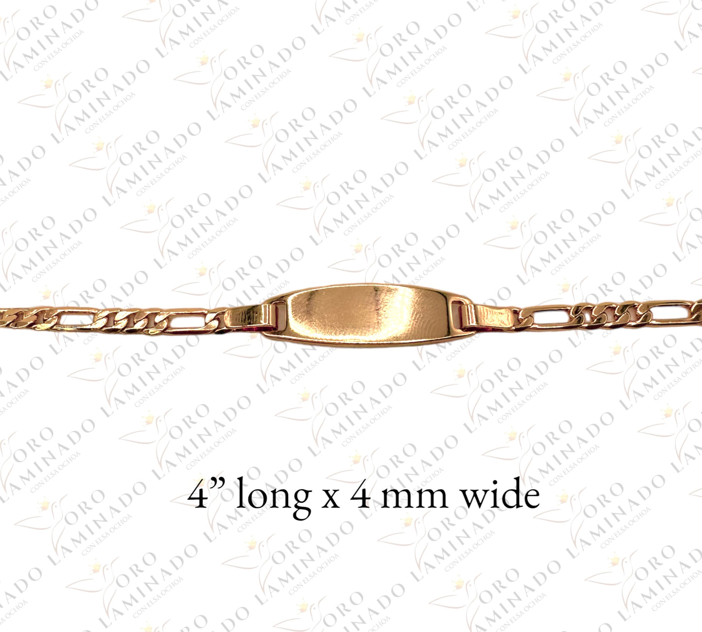 Rose gold kid’s bracelet with plate C58