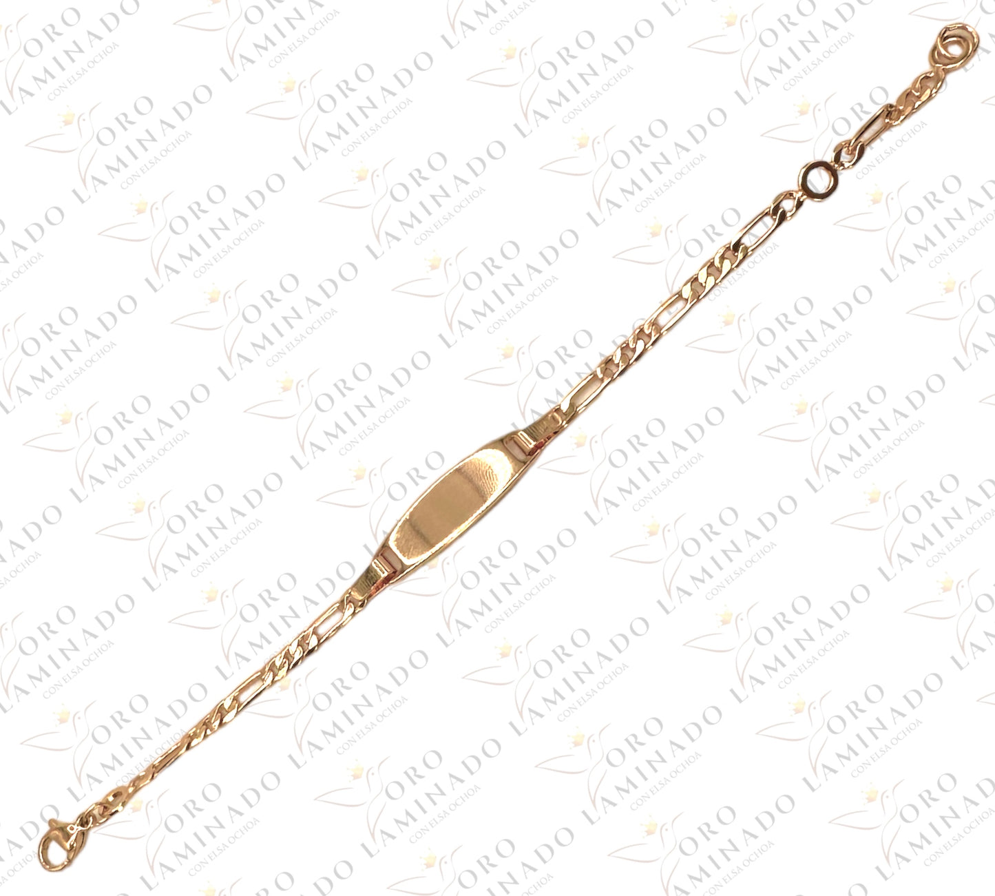 Rose gold kid’s bracelet with plate C58