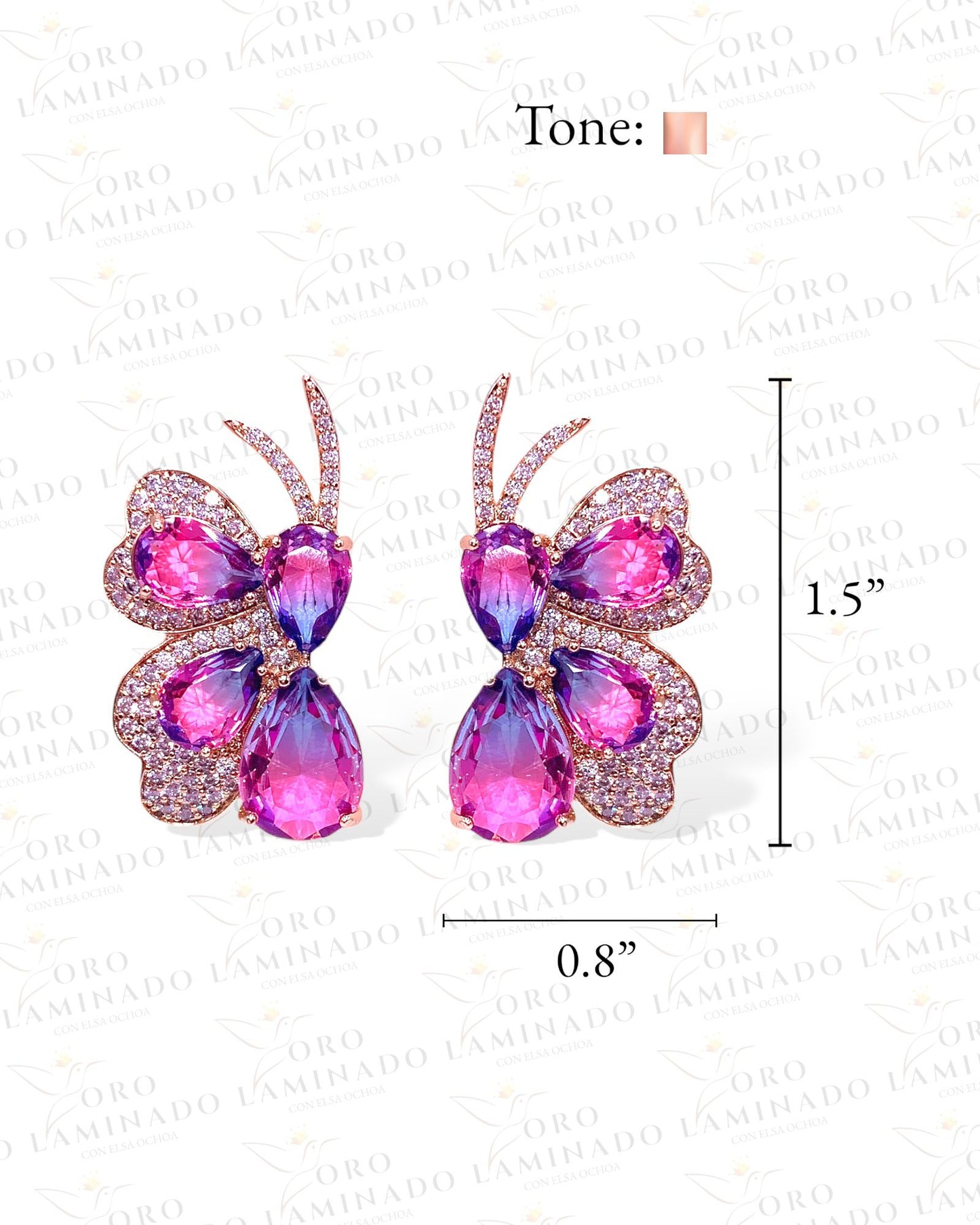 Split butterfly earring G82