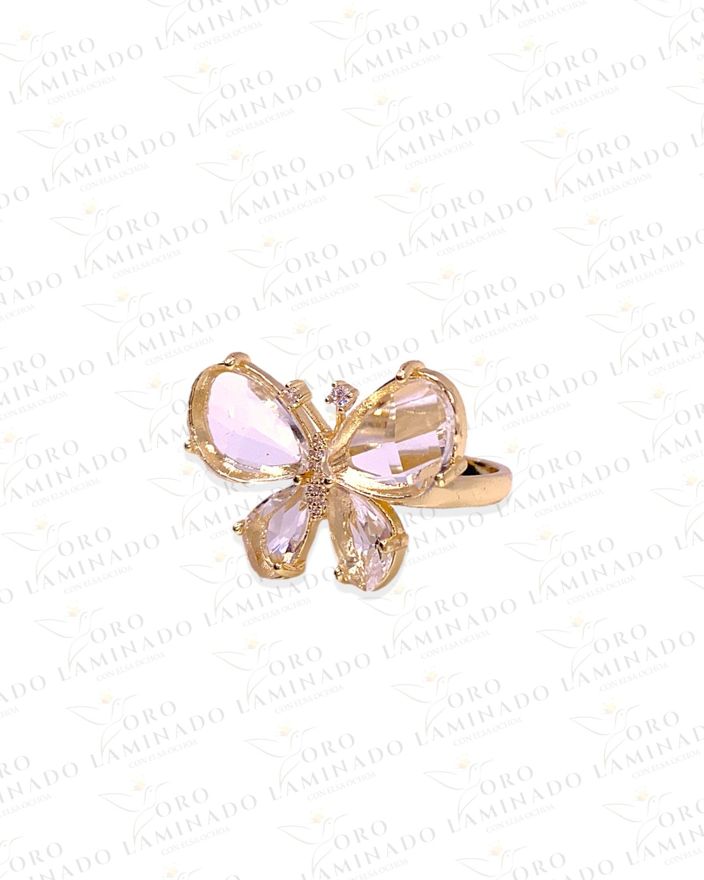 Clear butterfly ring G59