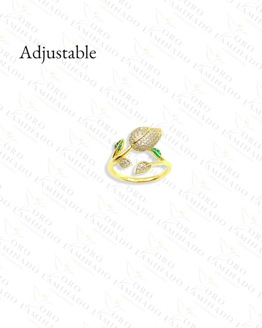 High Quality Tulip Flower Adjustable Ring C52