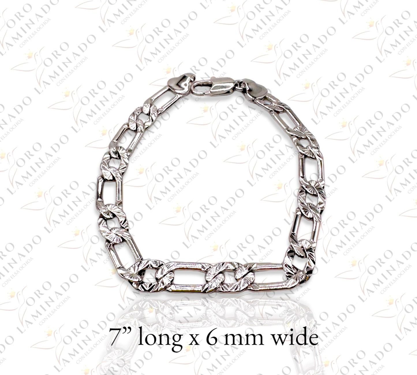 Silver figaro bracelet R344