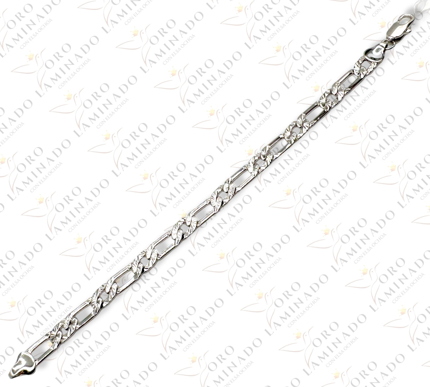 Silver figaro bracelet R344