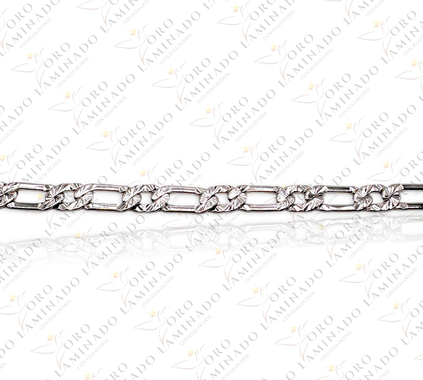 Silver figaro bracelet R344