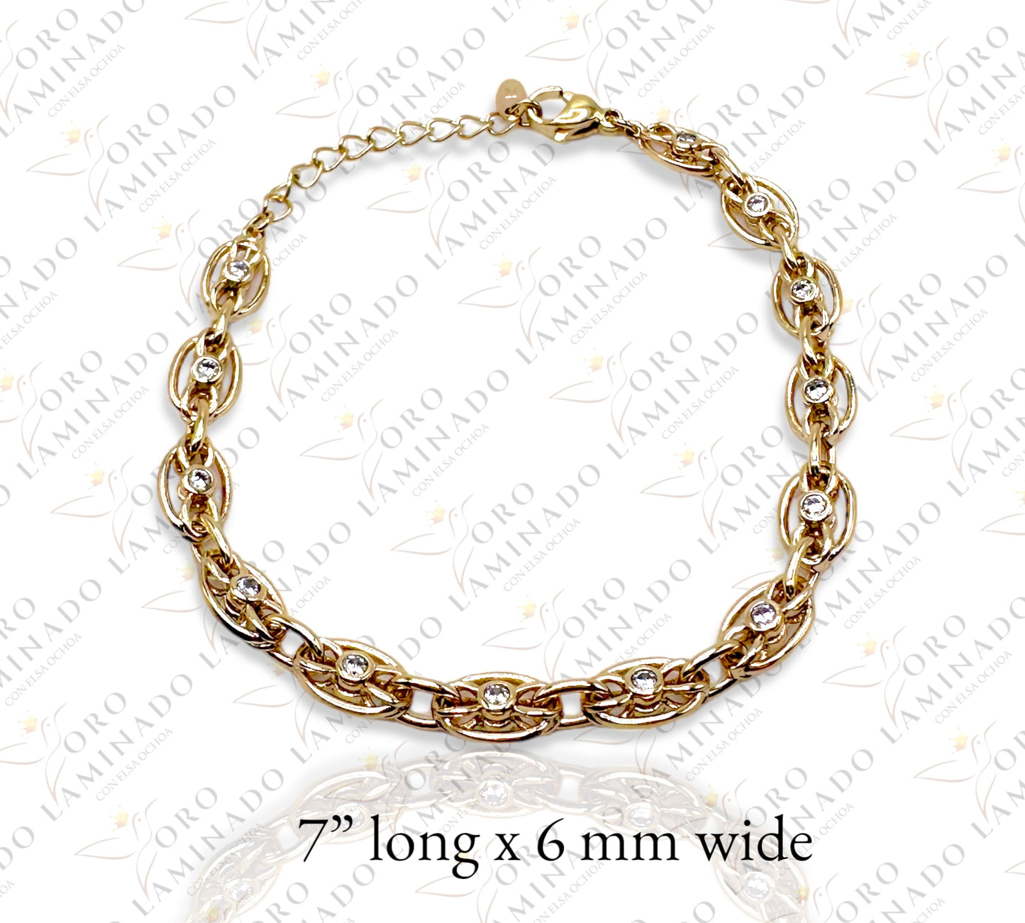 High Quality Bracelet with white stones B341