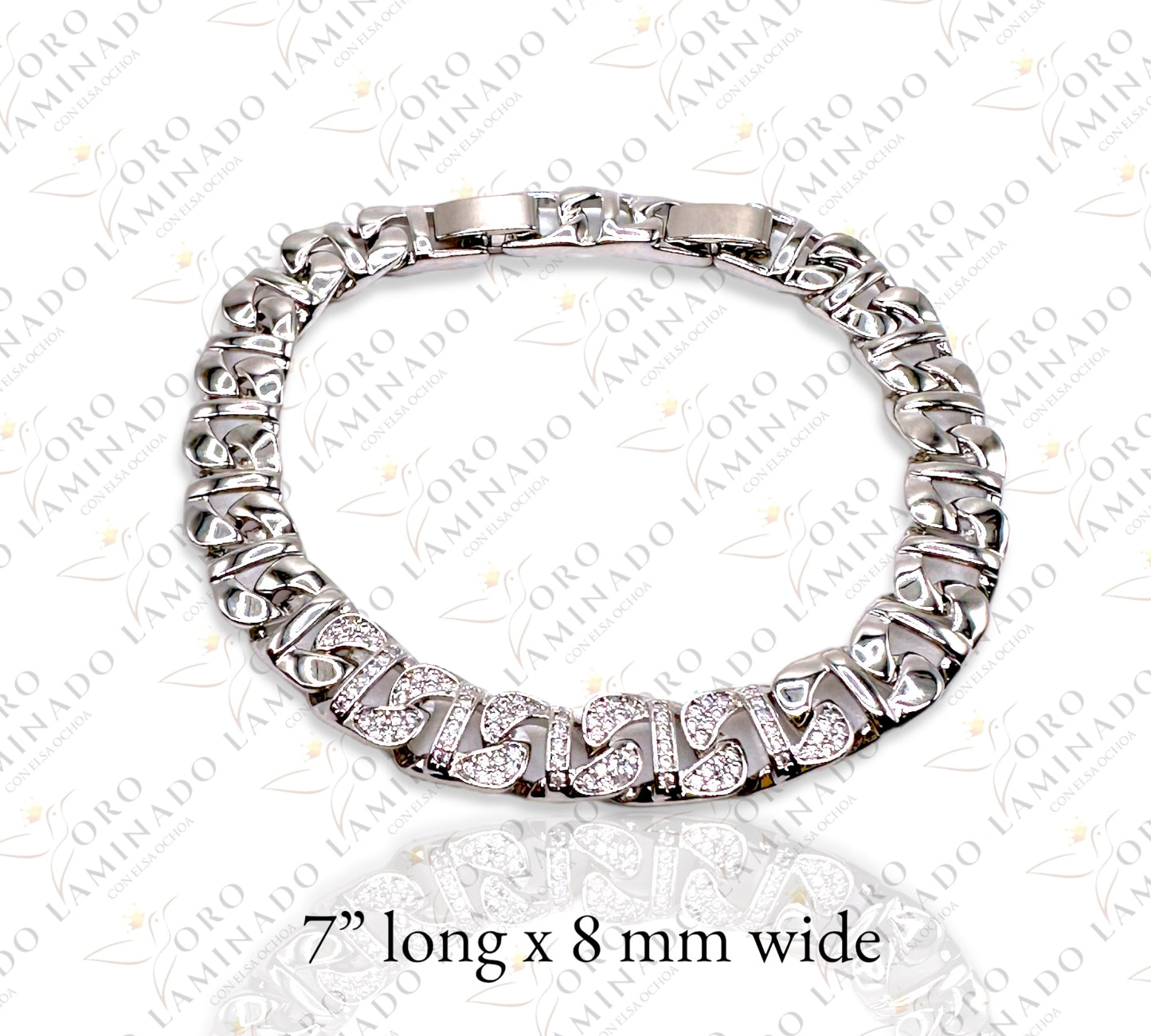 Silver bracelet with design B87