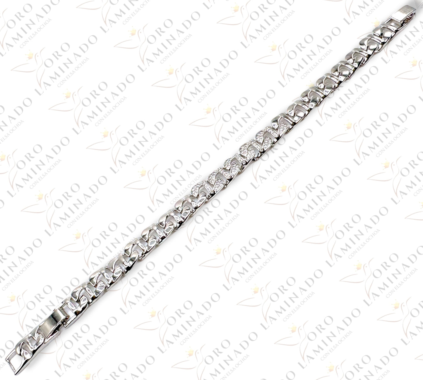 Silver bracelet with design B87