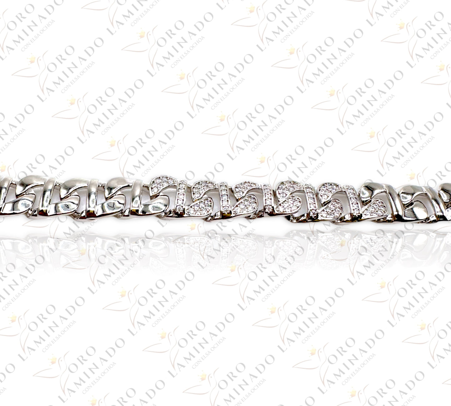 Silver bracelet with design B87