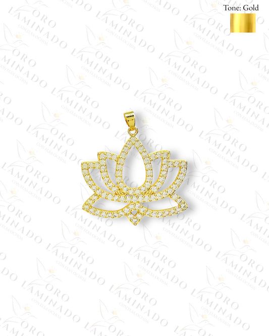 Gold Filled Lotus Flower Pendant  B24