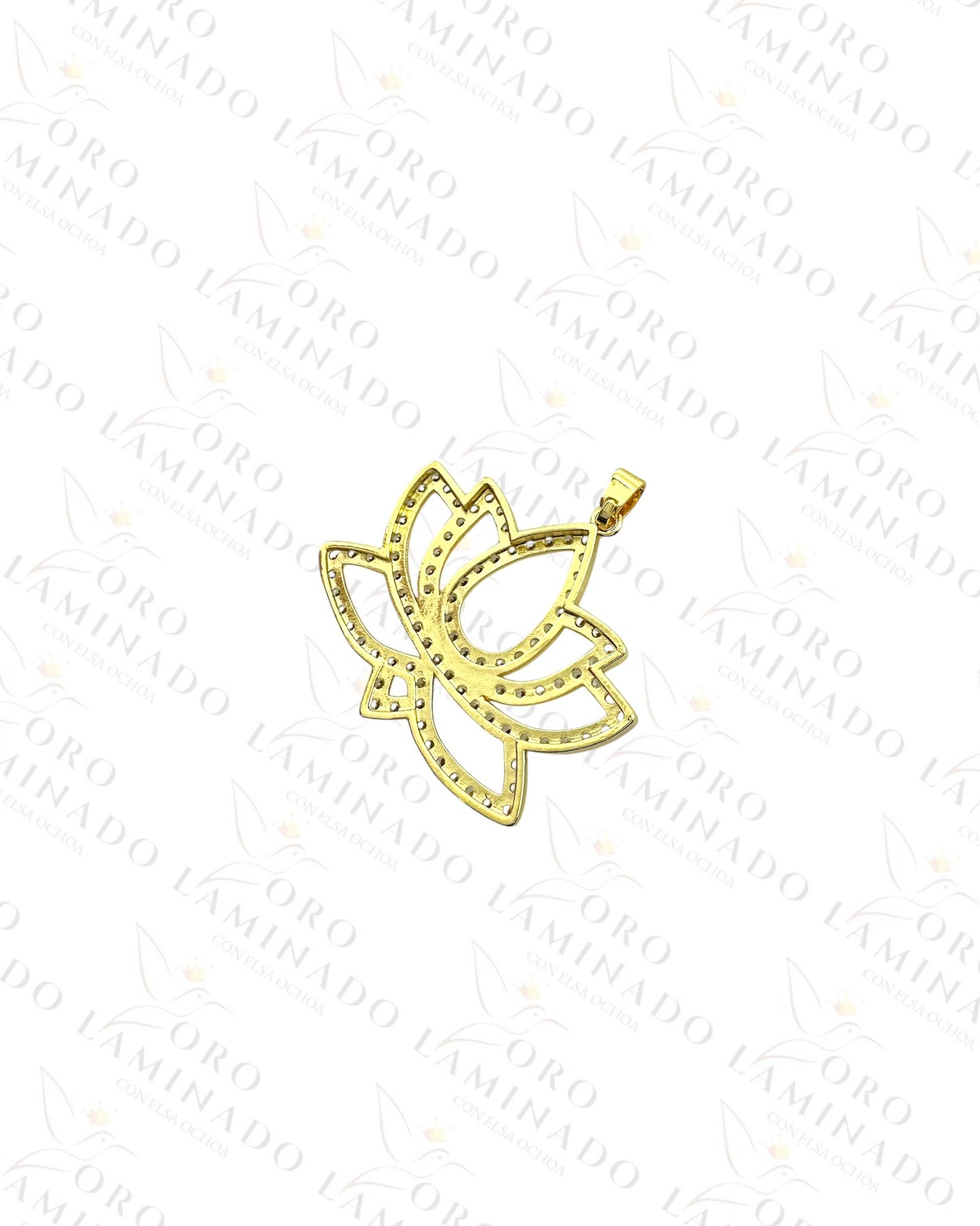 Gold Filled Lotus Flower Pendant  B24