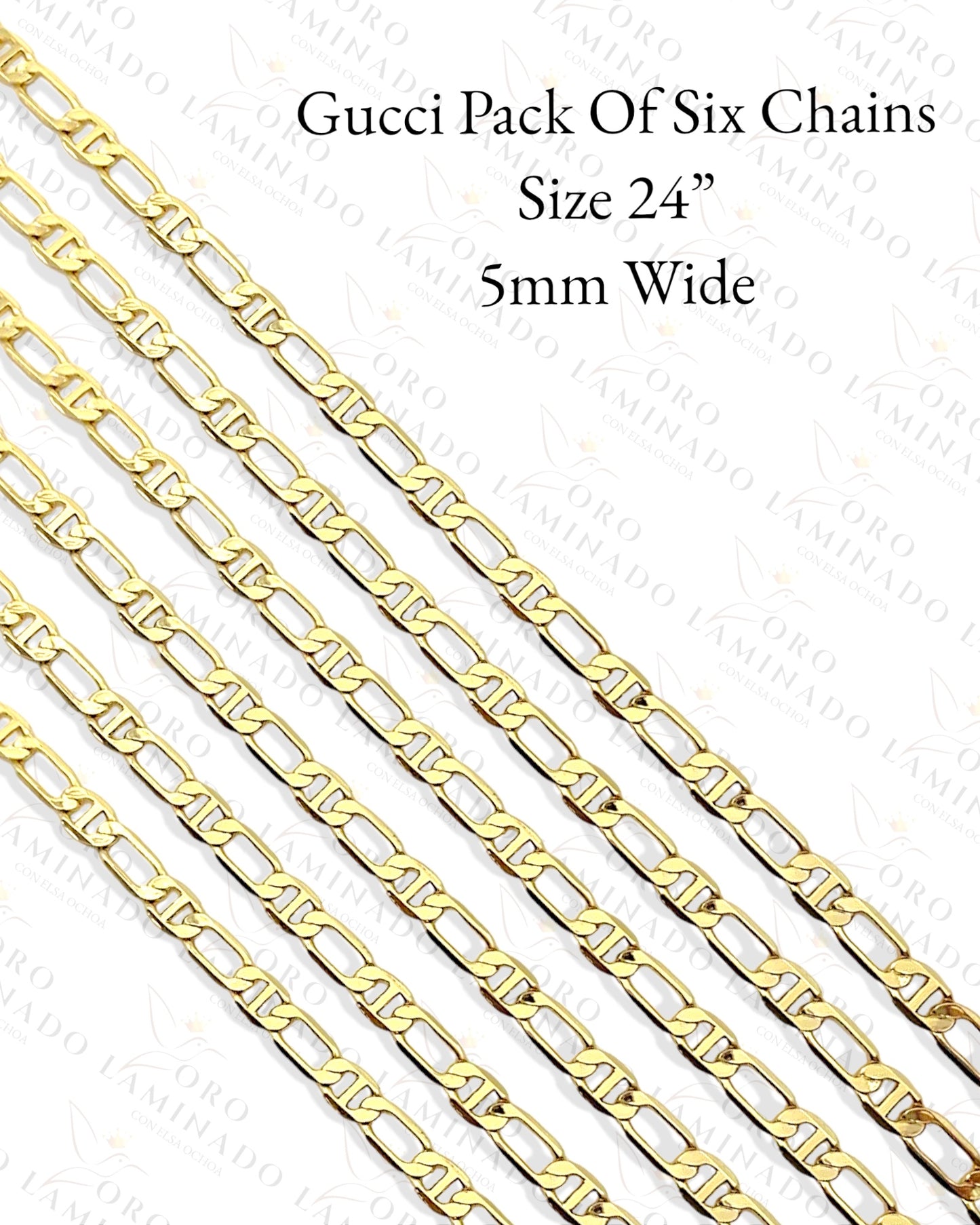 High Quality Gucci Chain Pack of 6 Size 24" C364