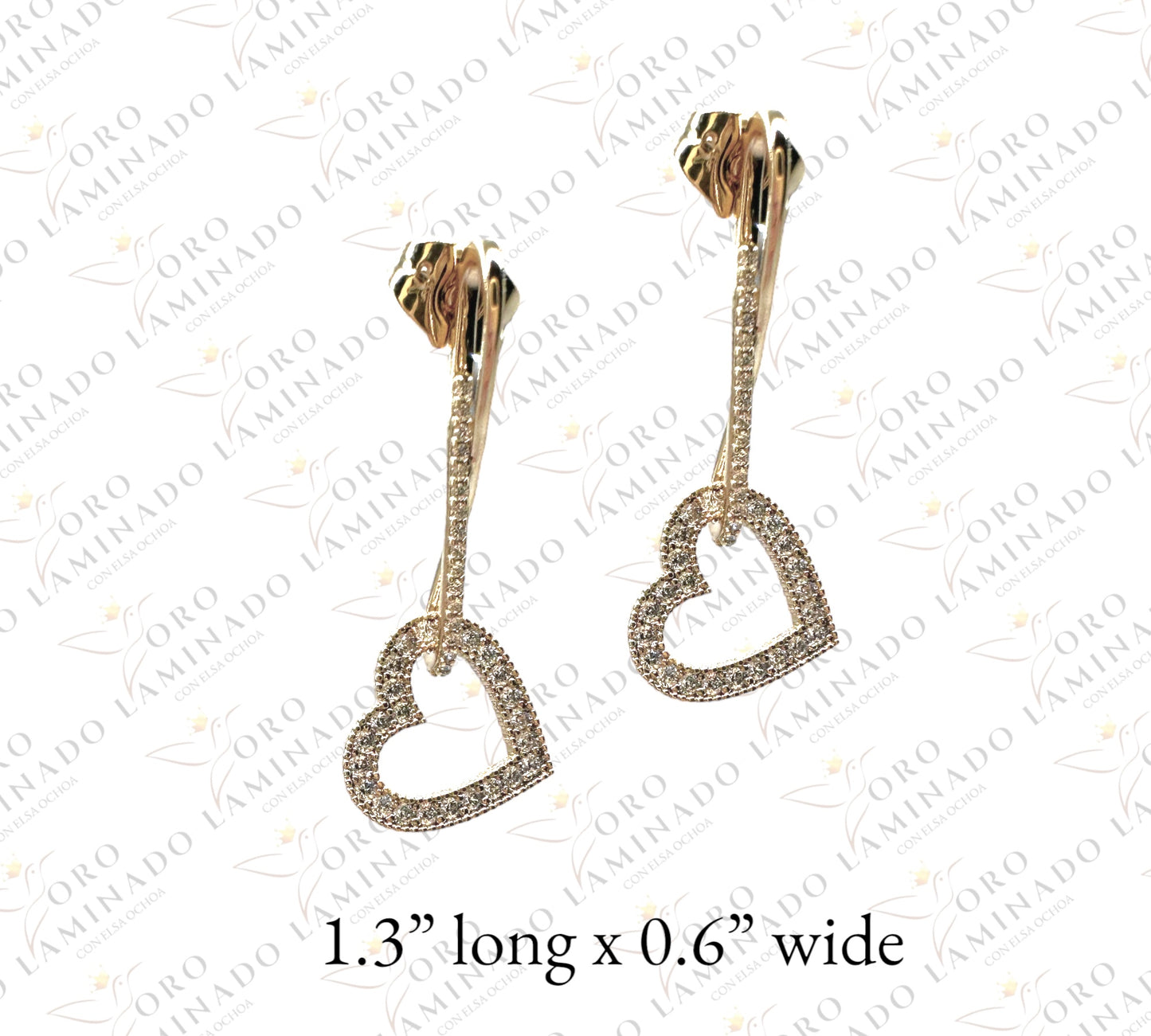Sparkly heart earring C117