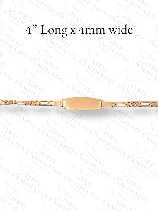 Gold Filled Rose gold kid’s bracelet with plate C58