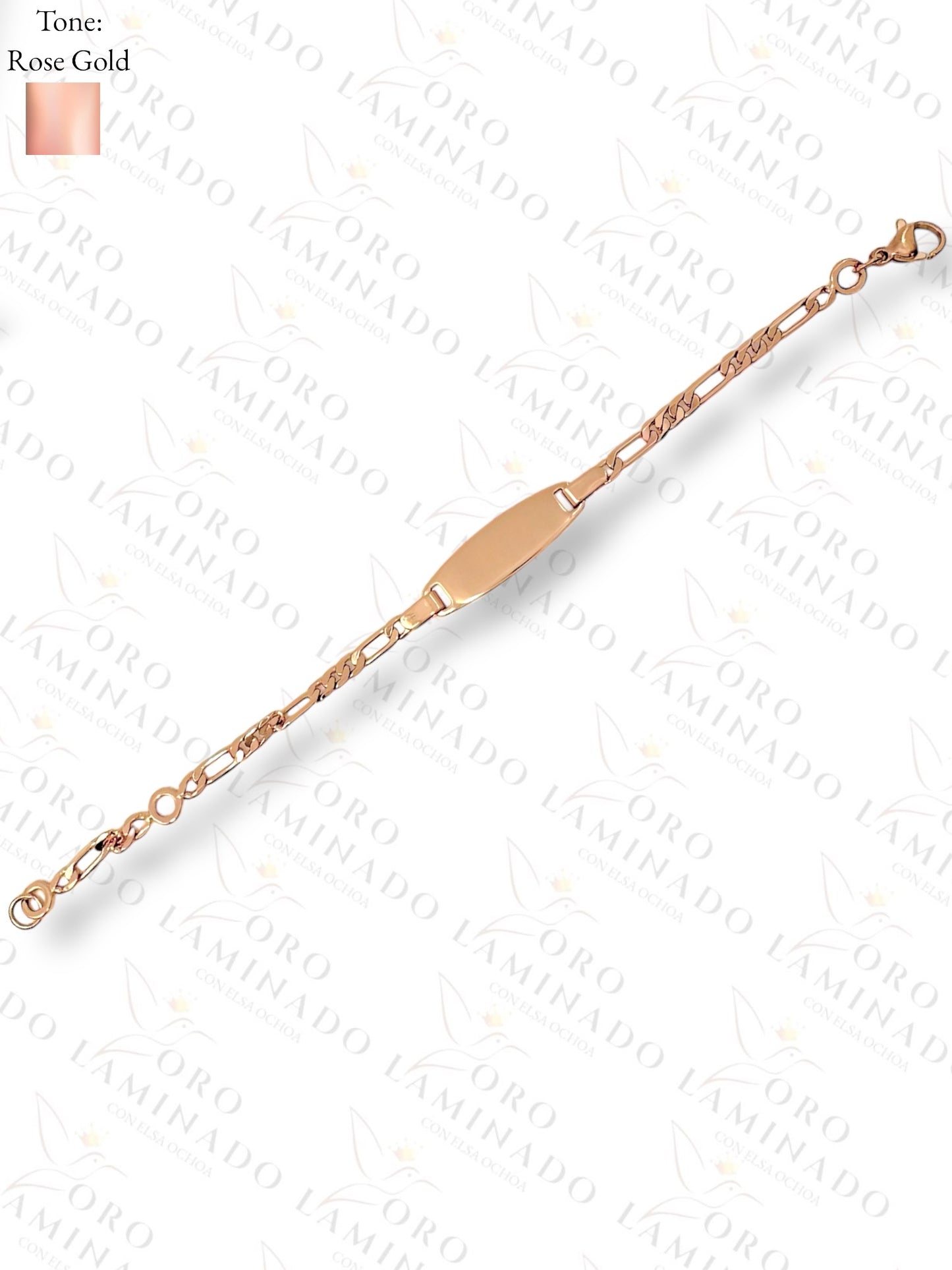 Gold Filled Rose gold kid’s bracelet with plate C58