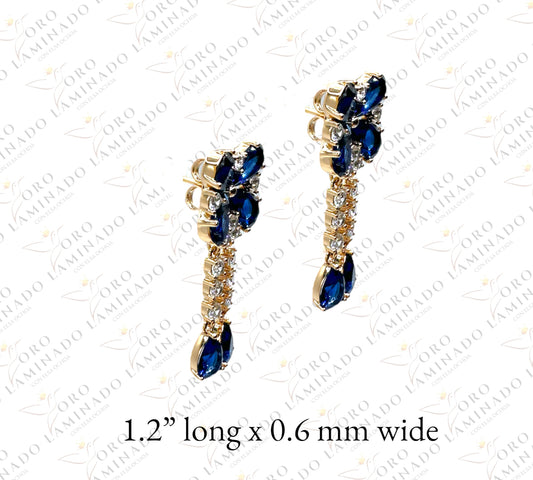 High Quality Blue flower earring C170