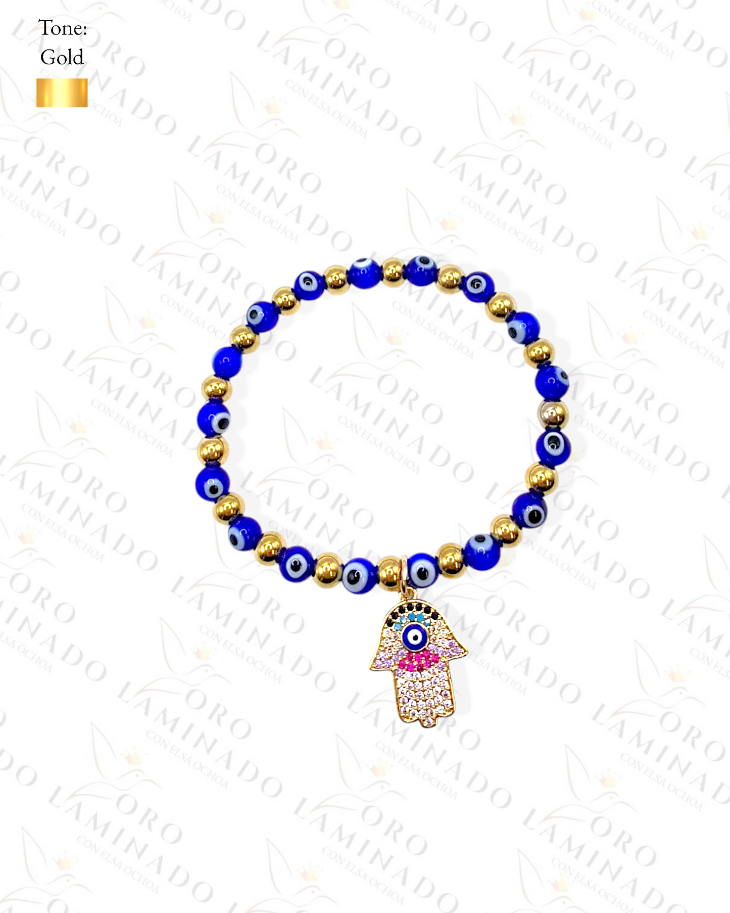 Gold Filled Blue craft bracelet Y199