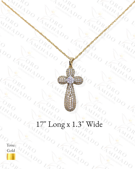 Rope necklace with diamond cross G84