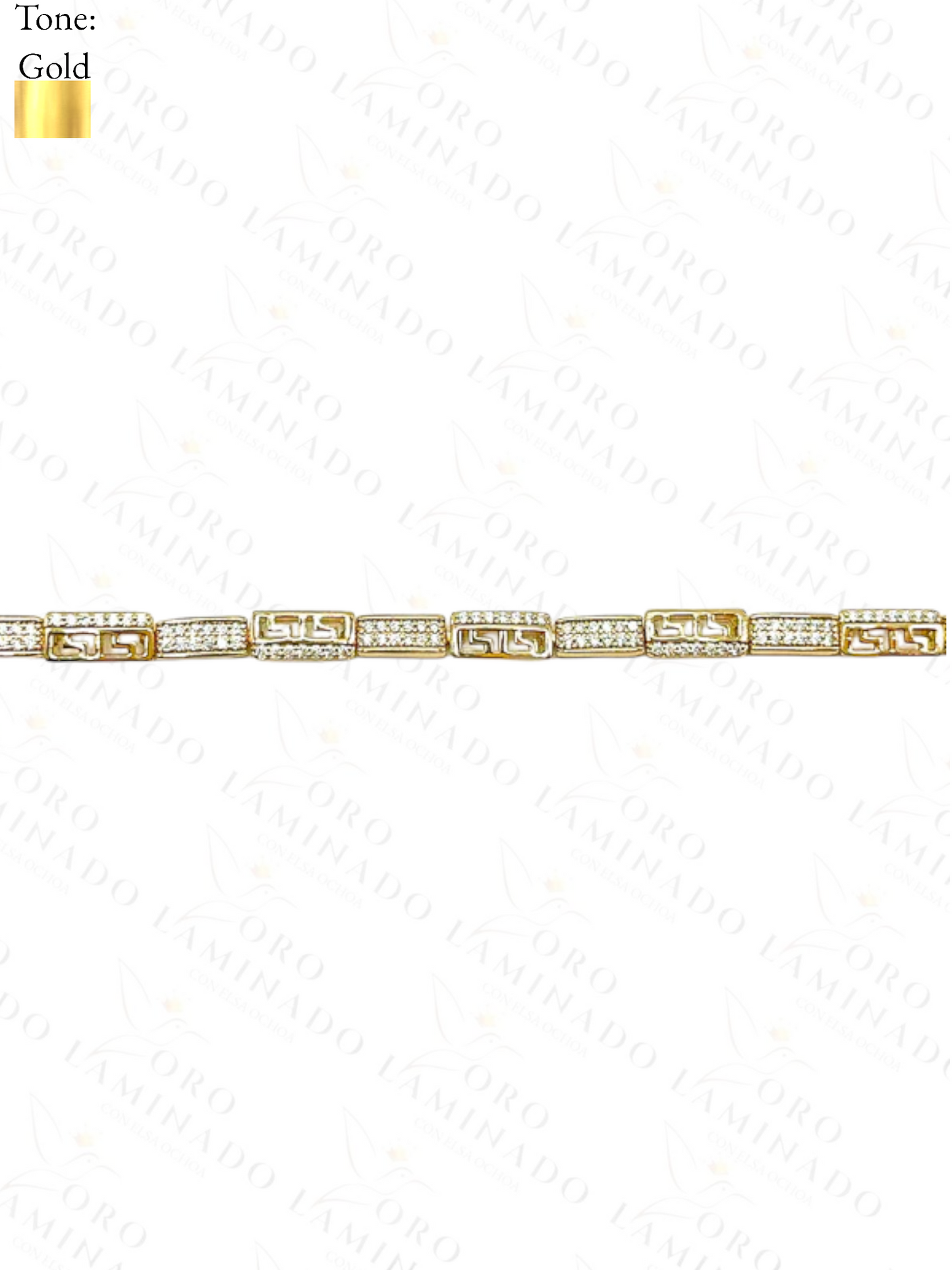 Gold Filled Square Design Bracelet R342