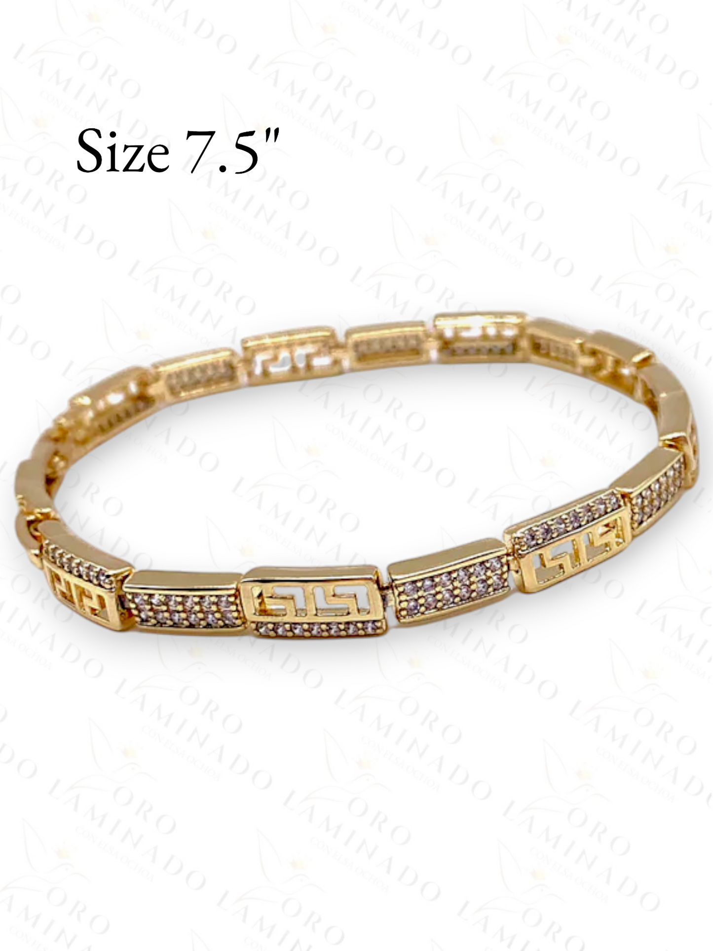 Gold Filled Square Design Bracelet R342