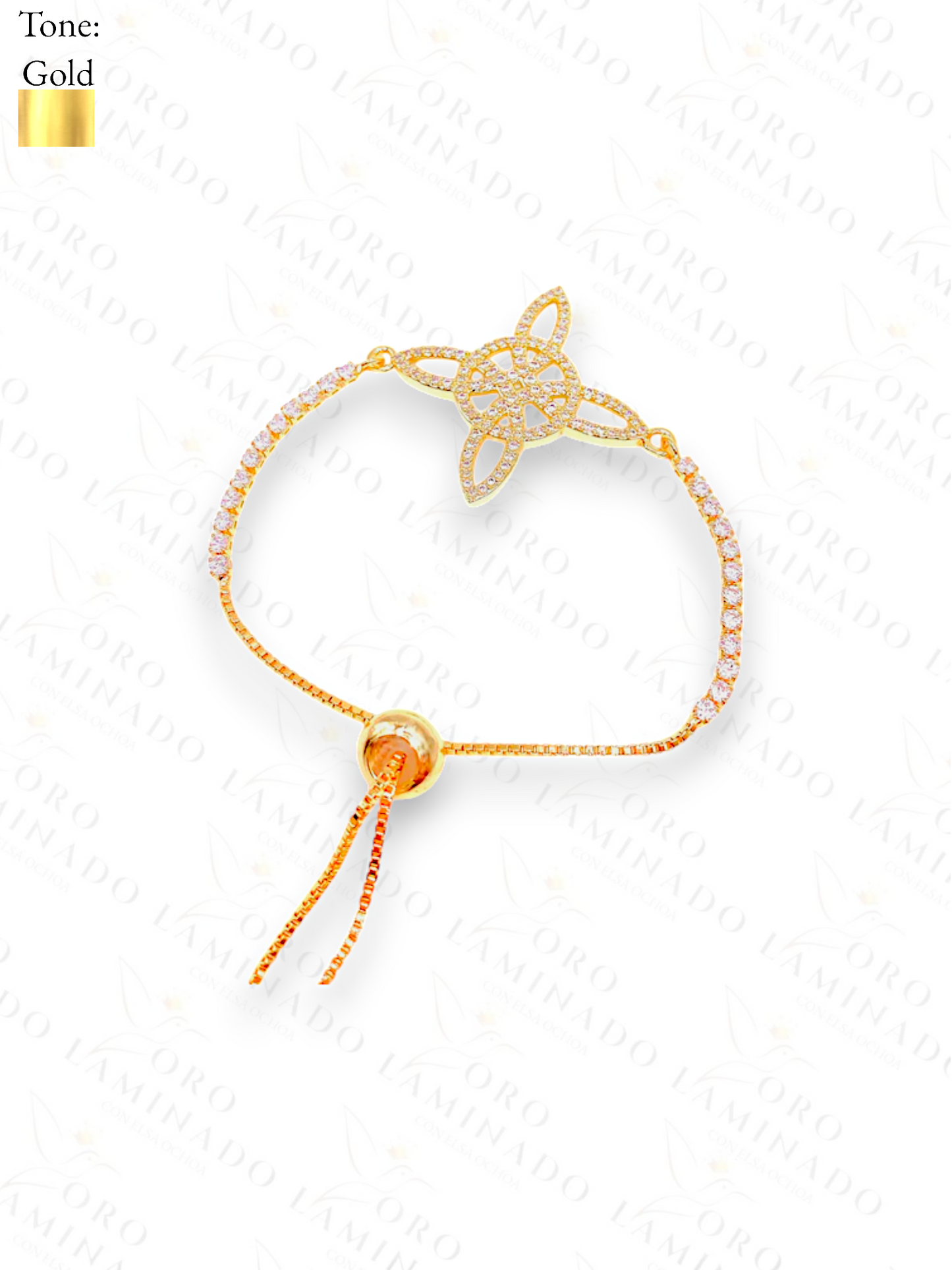 Gold Filled Adjustable Witch Knot Bracelet Y86